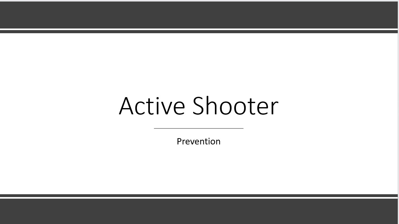 Active Shooter: Pathway to Violence – Prevention