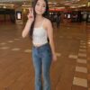 GOUB - High-Waist Washed Bootcut Jeans - Image 4
