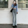 GOUB - High-Waist Washed Bootcut Jeans - Image 6