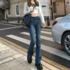 GOUB - High-Waist Washed Bootcut Jeans - Image 8