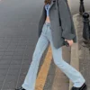 GOUB - High-Waist Washed Bootcut Jeans - Image 12