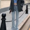 GOUB - High-Waist Washed Bootcut Jeans - Image 13