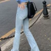GOUB - High-Waist Washed Bootcut Jeans - Image 15
