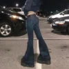 Honet - Low Waist Boot Cut Jeans - Image 5