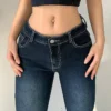 Honet - Low Waist Boot Cut Jeans - Image 6