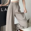 Jaqmine - High Rise Plain Wide Leg Suit Pants (Various Designs) - Image 18