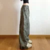 Puffie - Low Rise Camo Print Wide Leg Cargo Pants - Image 3