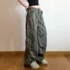 Puffie - Low Rise Camo Print Wide Leg Cargo Pants - Image 4