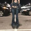 Honet - Low Waist Boot Cut Jeans