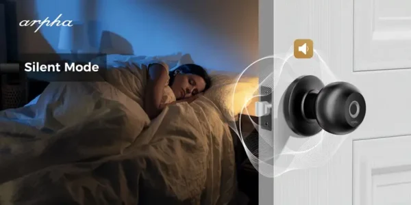 Arpha Smart Door Knob, Fingerprint/APP/Physical Key - Image 4