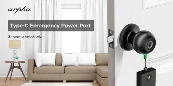Arpha Smart Door Knob, Fingerprint/APP/Physical Key - Image 6